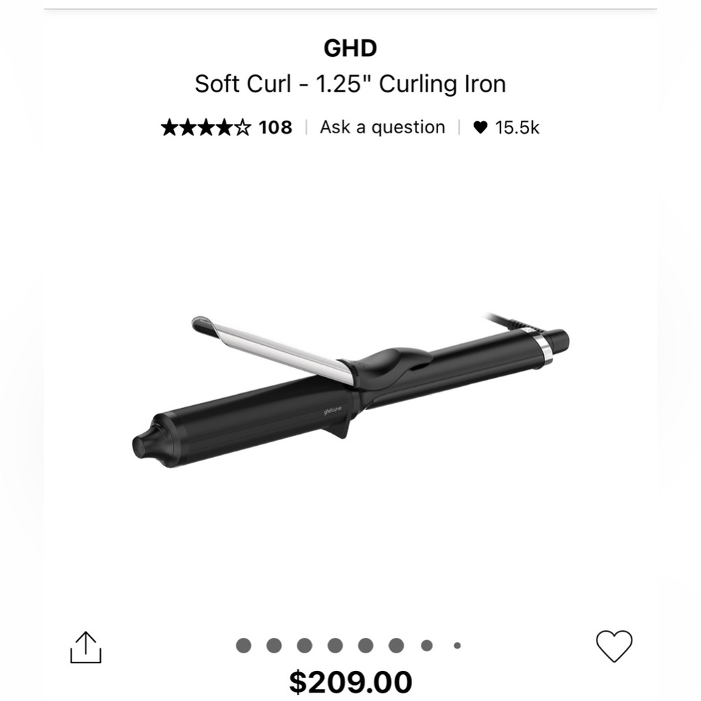 Ghd 1.25 curling iron